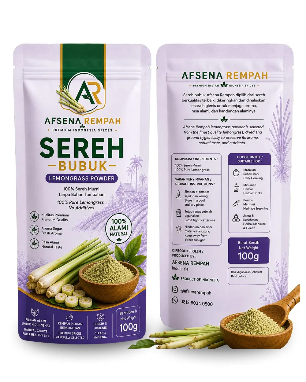 Sereh Bubuk — Lemongrass Powder